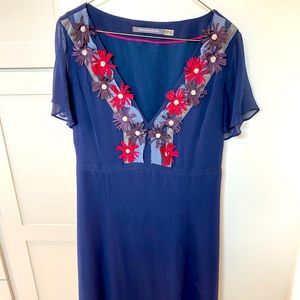 Boden Sz 12 Blue Dress